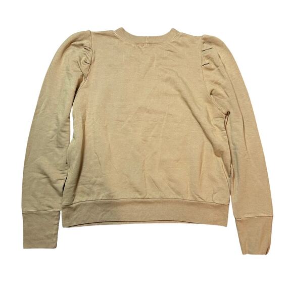 Monrow Tucked Sleeve Puff Shoulder Crewneck Sweatshirt - Picture 5 of 5